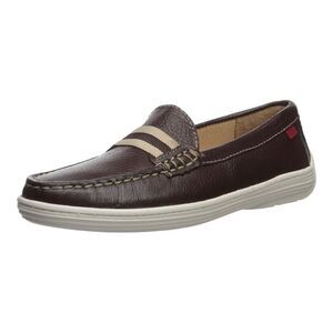 MARC JOSEPH NEW YORK Kids Boys/Girls Leather Elastic Grow Gain Loafer Size 4